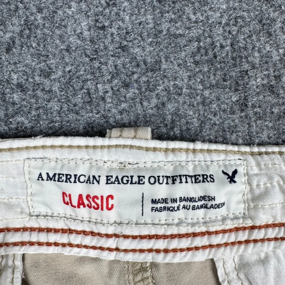 American Eagle Cargo Shorts Mens Size 32 Tan Classic Cotton Utility Pocket